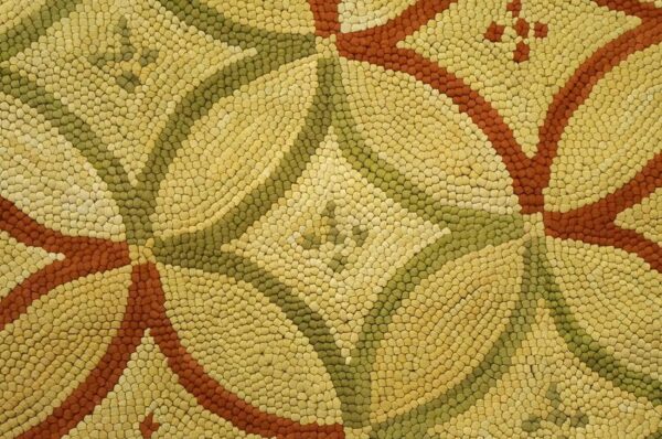 Contemporary american hooked rug — astonishing geometric pattern - detail view 5