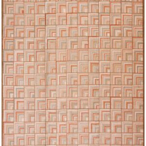 Contemporary American Hooked Rug â€” Beige Color, Modern Style