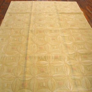 Contemporary American Hooked Rug — Beige Color, 4-Star Motif - detail view 1
