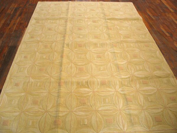 Contemporary american hooked rug — beige color, 4-star motif - detail view 1