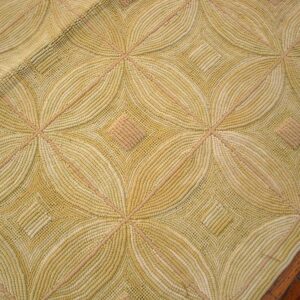 Contemporary American Hooked Rug — Beige Color, 4-Star Motif - detail view 2