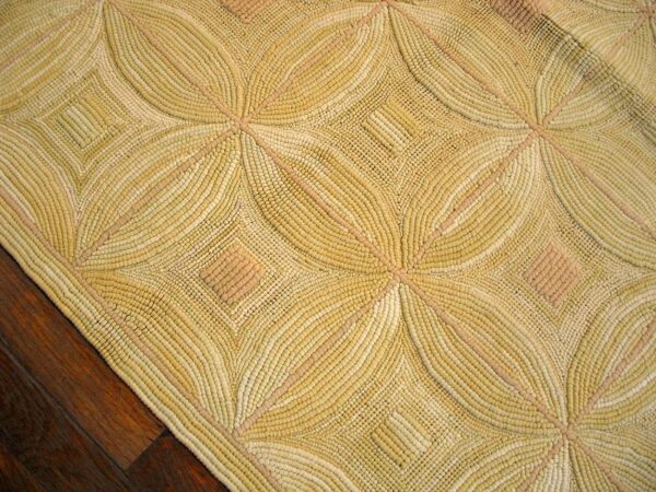 Contemporary american hooked rug — beige color, 4-star motif - detail view 4