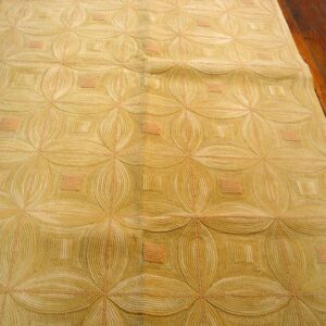 Contemporary American Hooked Rug — Beige Color, 4-Star Motif - detail view 5