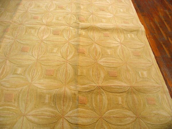 Contemporary american hooked rug — beige color, 4-star motif - detail view 5