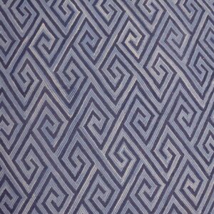 Contemporary American Hooked Rug 8'Ã—10' â€” Blue Geometric Pattern - detail view 2