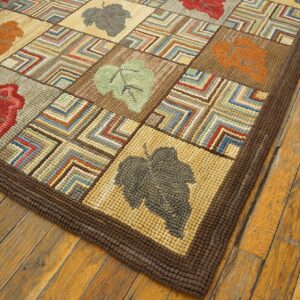 Contemporary American Hooked Rug 9'Ã—12' (274Ã—365 cm) â€” Folk Art Style - detail view 4