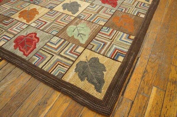 Contemporary american hooked rug 9'ã—12' (274ã—365 cm) â€” folk art style - detail view 4