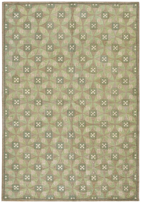 Contemporary american hooked rug 6'ã—9' â€” contemporary cotton