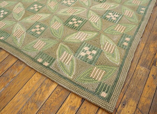 Contemporary american hooked rug 6'ã—9' â€” contemporary cotton - detail view 3