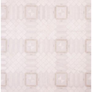 Contemporary American Hooked Rug — Delicate Geometric Pattern