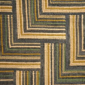 Contemporary American Hooked Rug â€” 3-Dimensional Stairs Pattern - detail view 1