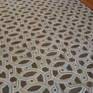 Contemporary American Hooked Rug — Distinctive Geometric Design - detail view 4