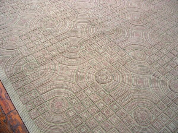 Contemporary american hooked rug — extraordinary modern design - detail view 2