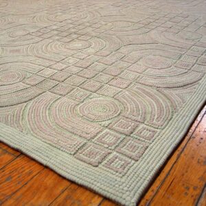 Contemporary American Hooked Rug — Extraordinary Modern Design - detail view 4