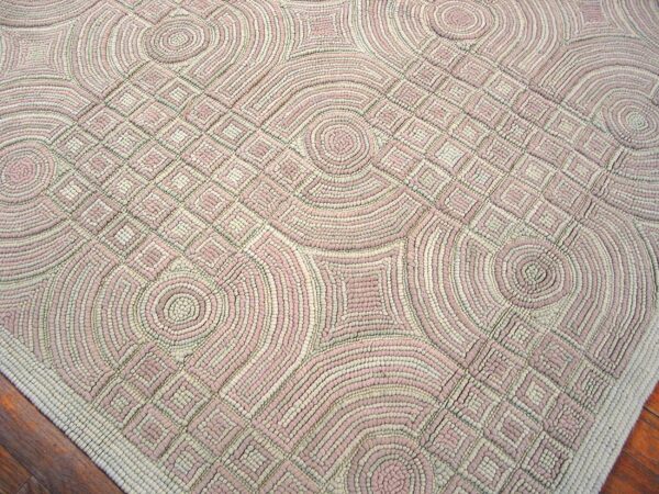 Contemporary american hooked rug — extraordinary modern design - detail view 3