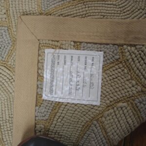 Contemporary American Hooked Rug — Gray Geometric Pattern - detail view 4