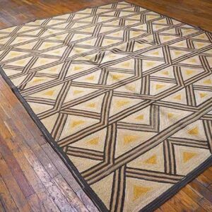 Contemporary American Hooked Rug 8'Ã—10' â€” Multi-Brown - detail view 1