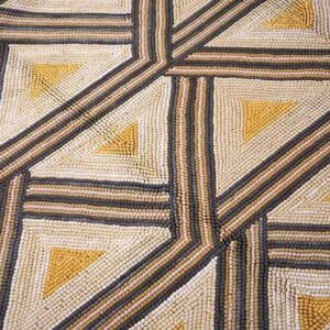 Contemporary American Hooked Rug 8'Ã—10' â€” Multi-Brown - detail view 2