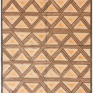 Contemporary American Hooked Rug 9'Ã—12' â€” Multi-Brown