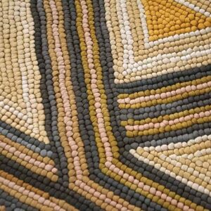 Contemporary American Hooked Rug 9'Ã—12' â€” Multi-Brown - detail view 3