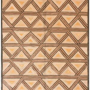 Contemporary American Hooked Rug â€” Multi-Brown