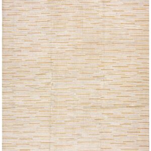Contemporary American Hooked Rug â€” Multicolor Background, Modern Design