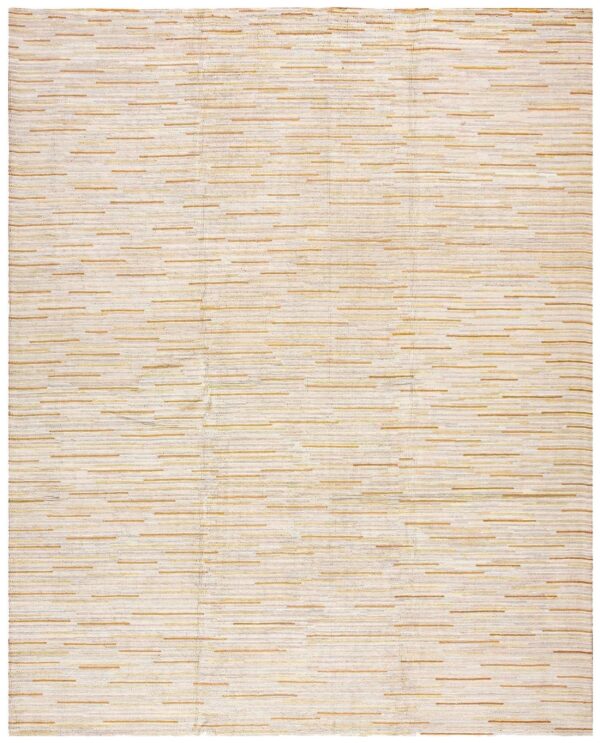 Contemporary american hooked rug â€” multicolor background, modern design