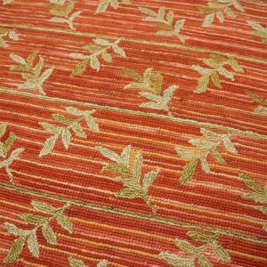 Contemporary American Hooked Rug — Orange Color, Special Design - detail view 2