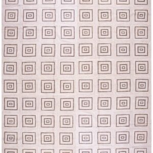 Contemporary American Hooked Rug — Soft Color Combination