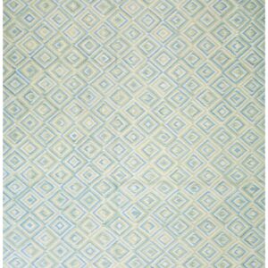 Contemporary American Hooked Rug — Soft Color Diamond Rag