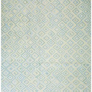 Contemporary American Hooked Rug — Soft Color Diamond Rag