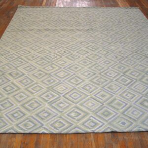 Contemporary American Hooked Rug — Soft Color Diamond Rag - detail view 1