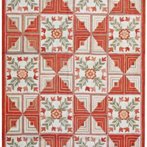 Contemporary American Hooked Rug â€” Special Modern Design