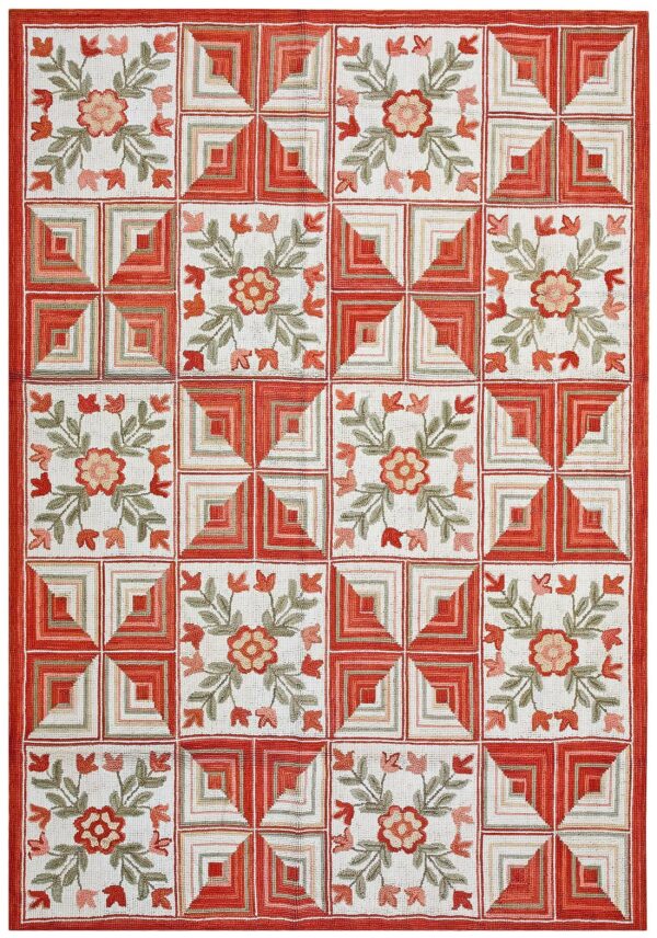 Contemporary american hooked rug â€” special modern design