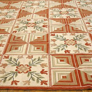 Contemporary American Hooked Rug â€” Special Modern Design - detail view 1