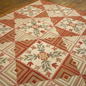 Contemporary American Hooked Rug â€” Special Modern Design - detail view 2