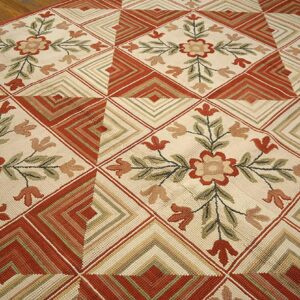 Contemporary American Hooked Rug — Special Modern Design - detail view 3