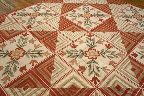 Contemporary american hooked rug â€” special modern design - detail view 3