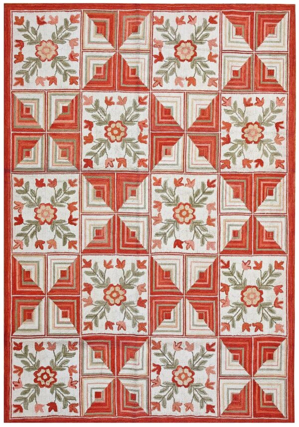 Contemporary american hooked rug — special modern design