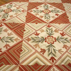 Contemporary American Hooked Rug — Special Modern Design - detail view 1