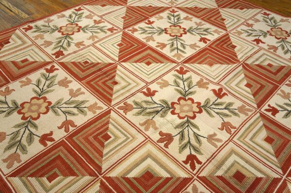 Contemporary american hooked rug — special modern design - detail view 1