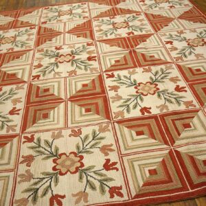 Contemporary American Hooked Rug — Special Modern Design - detail view 2