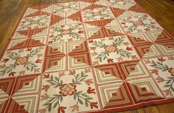 Contemporary american hooked rug — special modern design - detail view 2