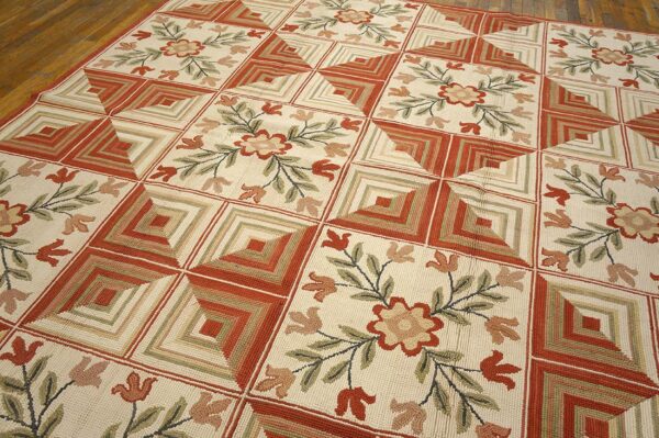 Contemporary american hooked rug — special modern design - detail view 3
