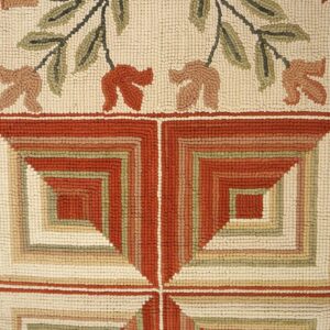 Contemporary American Hooked Rug — Special Modern Design - detail view 4