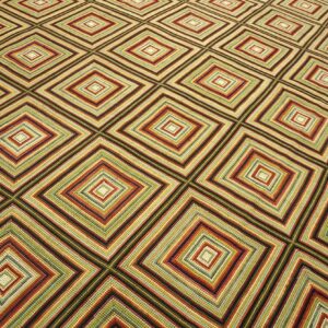 Contemporary American Hooked Rug â€” Spectacular Beige, Modern Design - detail view 2