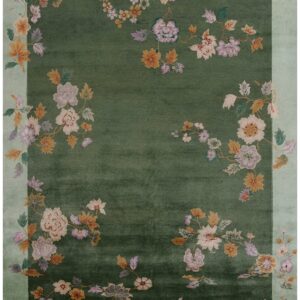Contemporary Chinese Art Deco Style Carpet 7'10"×10'5" Hand-Knotted Wool