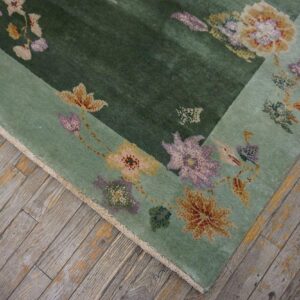 Contemporary Chinese Art Deco Style Carpet 7'10"×10'5" Hand-Knotted Wool - detail view 10