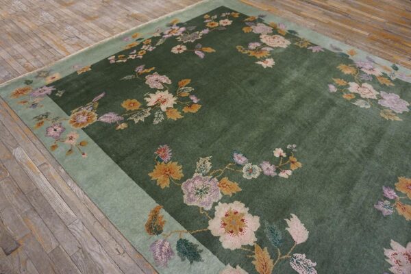 Contemporary chinese art deco style carpet 7'10"×10'5" hand-knotted wool 9 Contemporary chinese art deco style carpet 7'10"ã—10'5" hand-knotted wool - detail view 8
