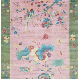 Contemporary Chinese Art Deco Style Carpet 8'10"Ã—11'8" Hand-Knotted Wool